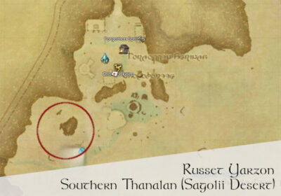 FFXIV Russet Yarzon Location Map