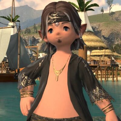 Summer Sunset Beach Cover-up (Male Lalafell)