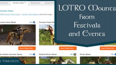 LOTRO Mounts from Festivals and Events