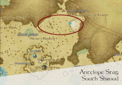 FFXIV Antelope Stag Location Map