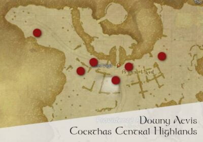 FFXIV Downy Aevis Location Map - Coerthas Central Highlands