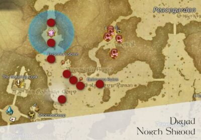 FFXIV Dryad Location Map | North Shroud