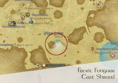 FFXIV Faerie Funguar Location Map - East Shroud