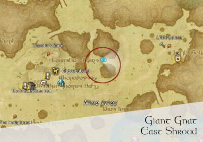 FFXIV Giant Gnat Location Map - East Shroud