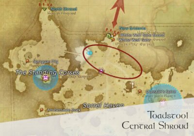 FFXIV Toadstool Location Map