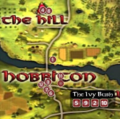 LOTRO Baggins Birthday Storytellers' Locations in Hobbiton