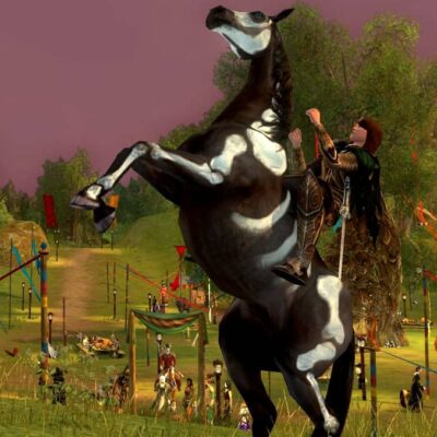 LOTRO Painted Skeleton Steed from the Haunted Burrow at Fall Festival