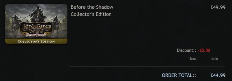 Example VIP Discount for Before the Shadow