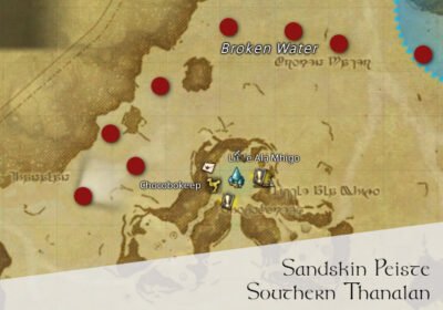 FFXIV Sandskin Peiste Location Map