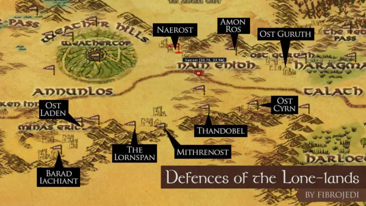 LOTRO Defences of the Lone-lands Deed Map by FibroJedi