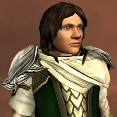 LOTRO Pauldrons of Flowing Silver (Front View)