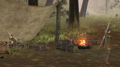 A Redbelly Campsite with two Sharpeyes