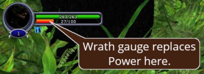 Wrath Gauge replaces Power in the Character UI here.