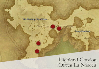 FFXIV Highland Condor Location Map