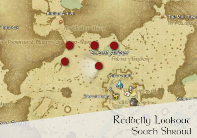 FFXIV Redbelly Lookout Location Map