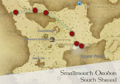 FFXIV Smallmouth Orobon Location Map