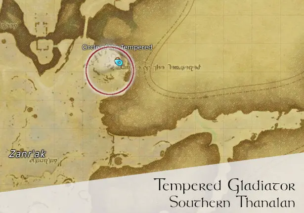 Tempered Gladiator Location Map