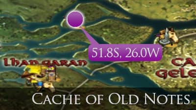 LOTRO Cache of Old Notes Location