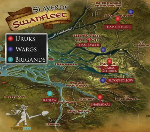 LOTRO Slayer of Swanfleet Deed Map by FibroJedi