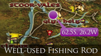 LOTRO Well-used Fishing Rod Location Map