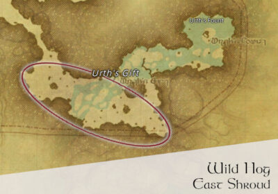 FFXIV Wild Hog Location Map