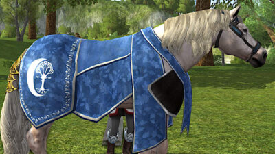 LOTRO Caparison of the Ithilien Winter - Yule Festival War-Steed Cosmetic