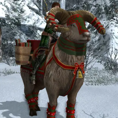 LOTRO Goat of Winter Cheer Mount | Gold Hobbit Present