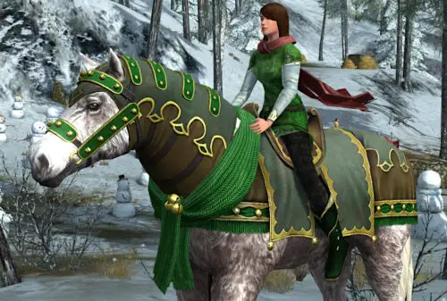 Snow-Strider's War-Steed cosmetics dyed Forest Green.