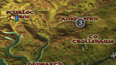 LOTRO Amon Firn, Cardolan Dead-Slayer Location Map.