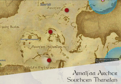 FFXIV Amalj'aa Archer Location Map