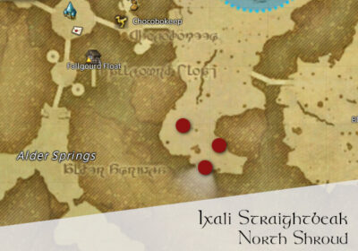 FFXIV Ixali Straightbeak Location Map