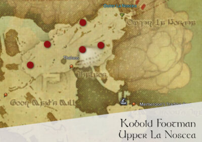 FFXIV Kobold Footman Location Map