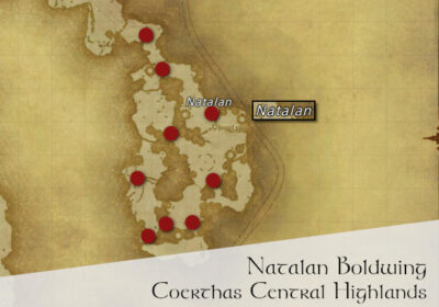 FFXIV Natalan Boldwing Location Map