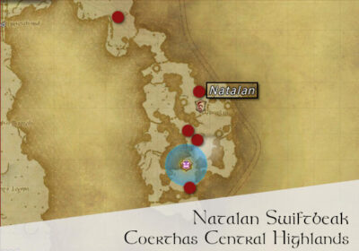 FFXIV Natalan Swiftbeak Location Map
