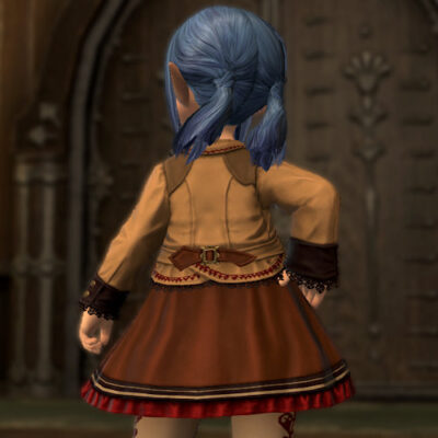 Ruffled Dress, from the back - Female Lalafell
