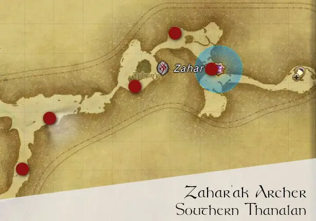 Zahar'ak Archer Location Map