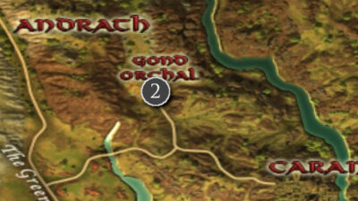 LOTRO Gond Orchal Location Map