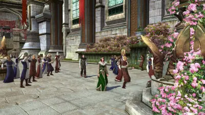 Minas Tirith as depicted by LOTRO during the Midsummer Festival