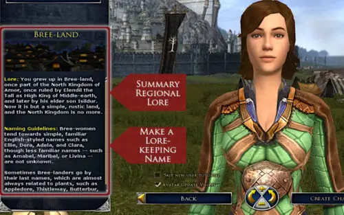 LOTRO Character Naming Guidelines for a Middle-Earth appropriate name.