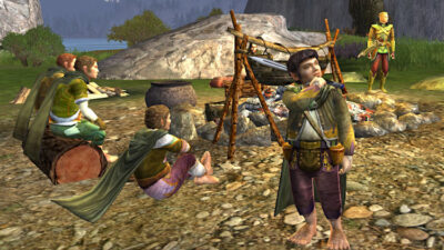 You can play as key LOTR characters at certain points in LOTRO.