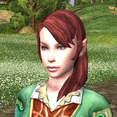 Elf-Maiden: Long Hair - Right Part