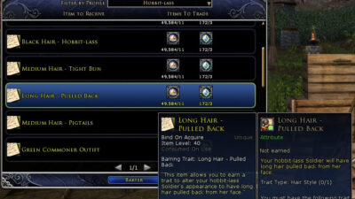 LOTRO Example Hobbit-Lass Skirmish Soldier Appearance Options