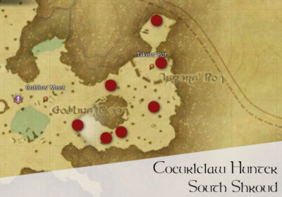 FFXIV Coeurlclaw Hunter Location Map