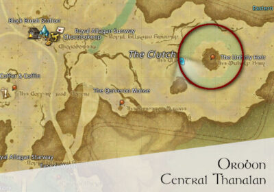 FFXIV Orobon Location Map 1 - The Clutch