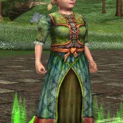 Hobbit-Lass: Fancy Green Commoner Outfit