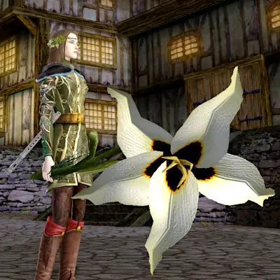 LOTRO Giant Flower Cosmetic Held Item / Cosmetic Weapon