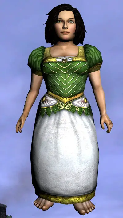 LOTRO Short-Sleeved Dress of the Spring Maid