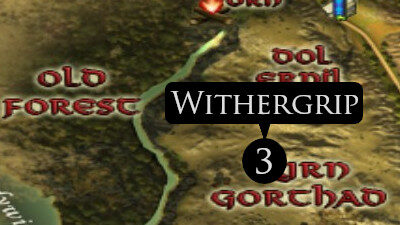 LOTRO Withergrip Location Map