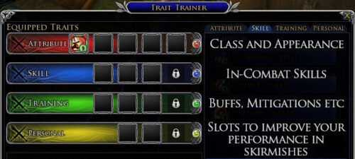 Explanation of the Trait Trainer Window