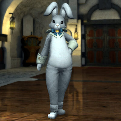 FFXIV Dapper Rabbit Suit and Rabbit Head